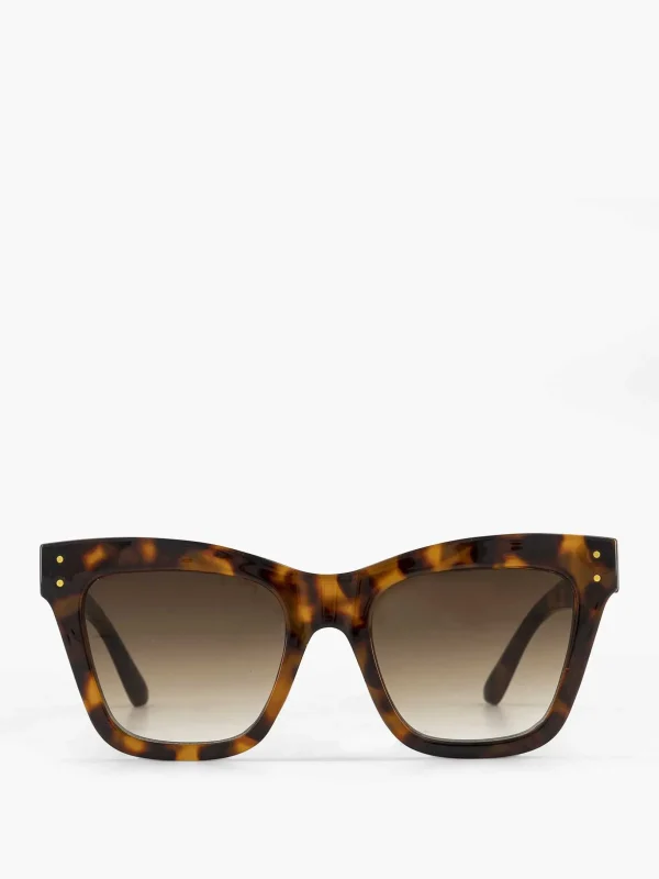 Dames Graceland Bruine Cat Eye Zonnebril Print