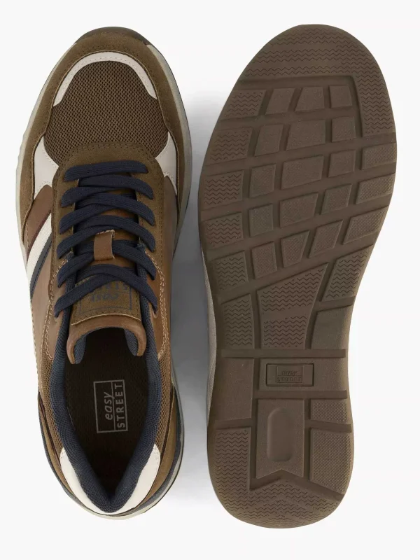 Heren Easy Street Bruine Comfort Sneaker