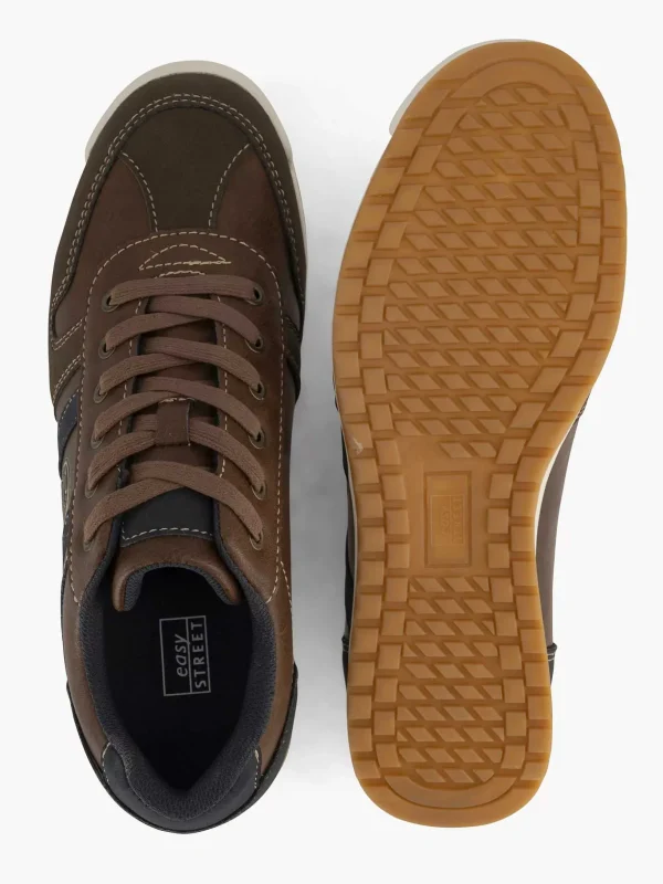 Heren Easy Street Bruine Comfort Sneaker