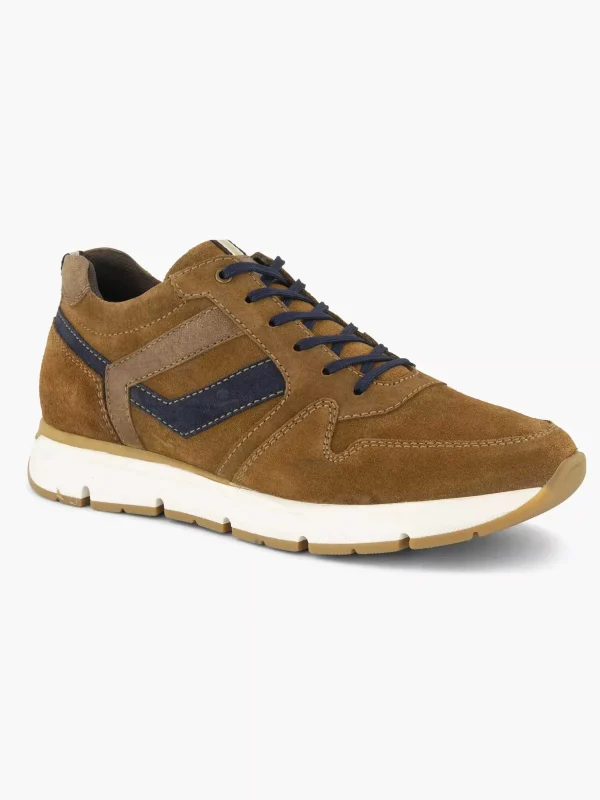 Heren Gallus Bruine Suede Sneaker