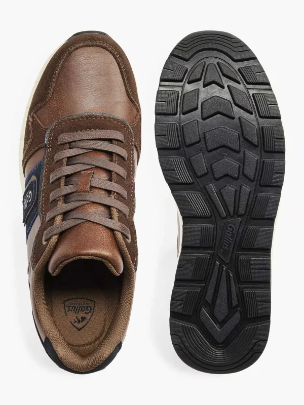 Heren Gallus Bruine Suede Sneaker