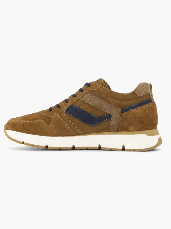 Heren Gallus Bruine Suede Sneaker