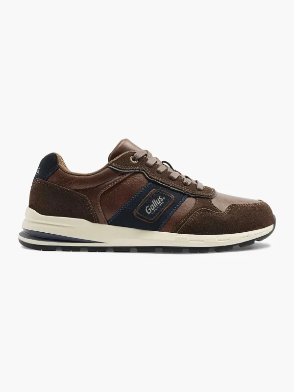 Heren Gallus Bruine Suede Sneaker