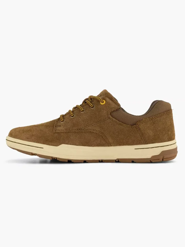 Heren Caterpillar Bruine Suede Sneaker