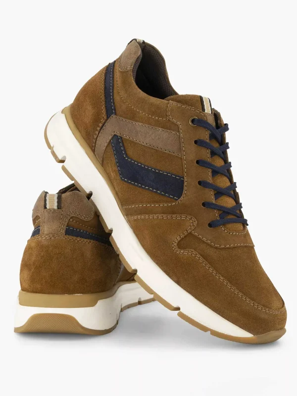 Heren Gallus Bruine Suede Sneaker