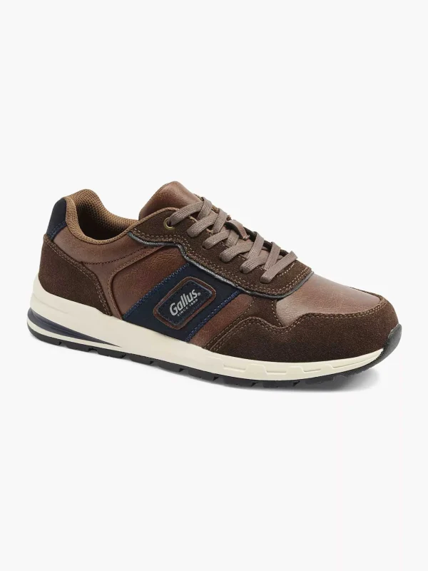 Heren Gallus Bruine Suede Sneaker