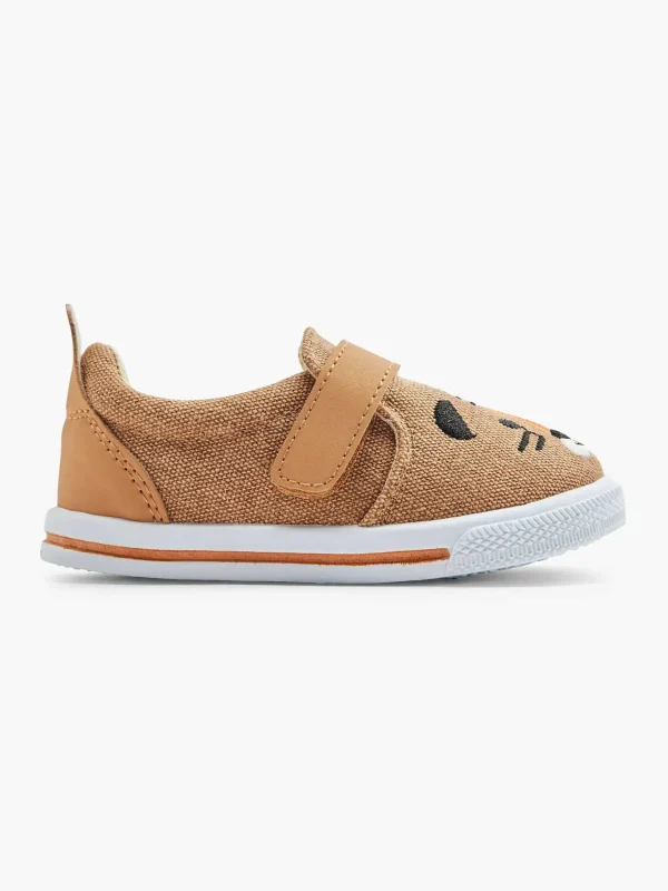 Kinderen Bobbi-Shoes Cognac Canvas Instapper Beer