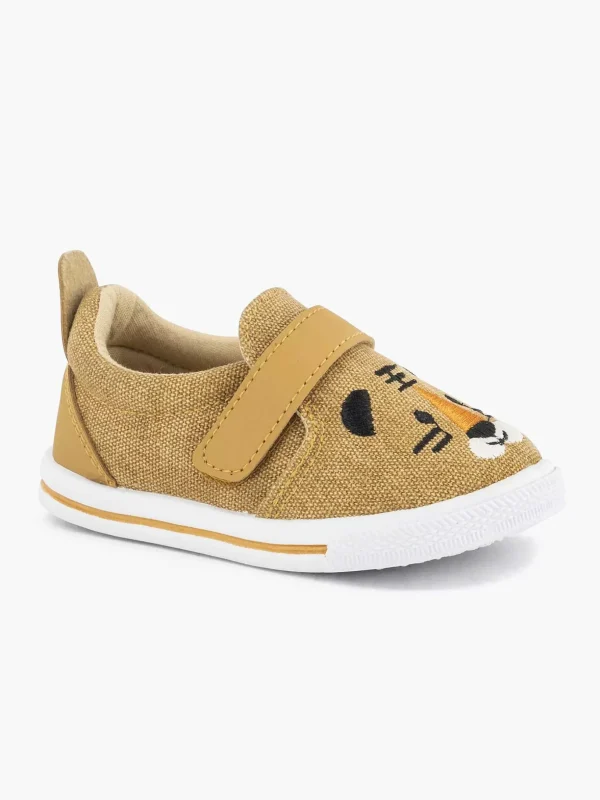 Kinderen Bobbi-Shoes Cognac Canvas Instapper Beer