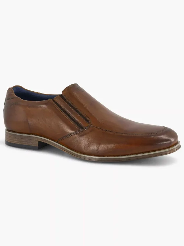 Heren Bugatti Cognac Leagro Slipper
