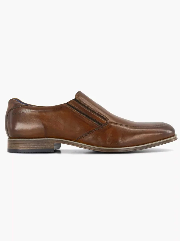 Heren Bugatti Cognac Leagro Slipper