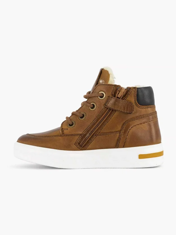 Kinderen Vty Cognac Leren Sneaker