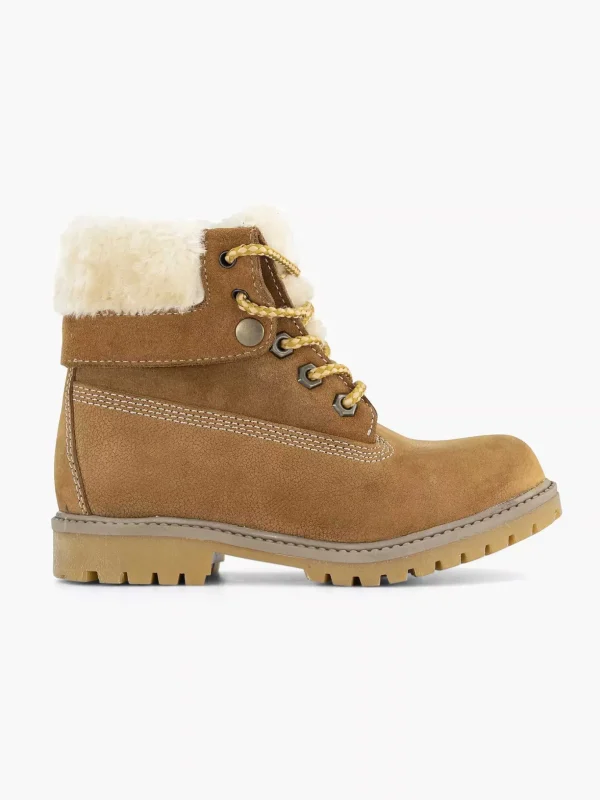 Kinderen Limelight girl Cognac Leren Veterboot Gevoerd