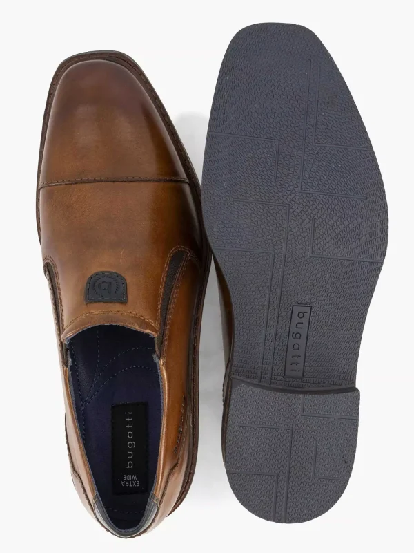 Heren Bugatti Cognac Maiko Extra Wide