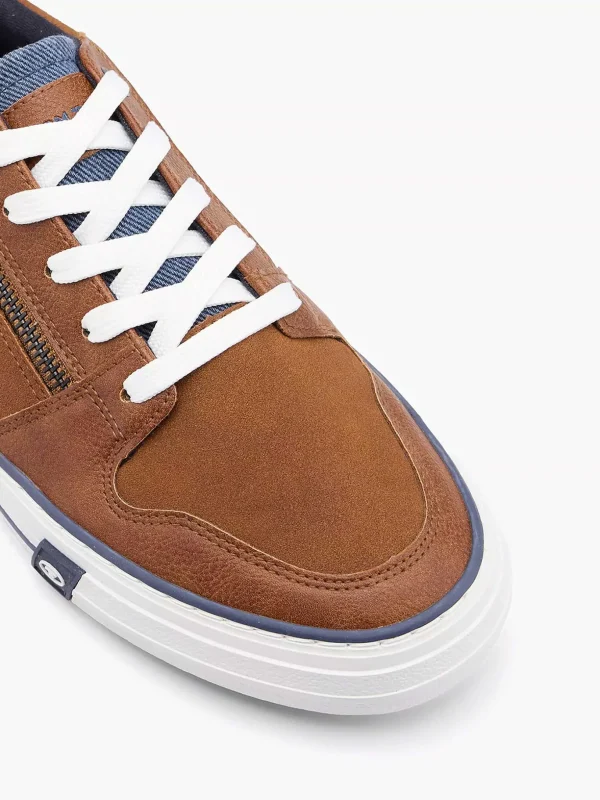 Heren TOM TAILOR Cognac Sneaker
