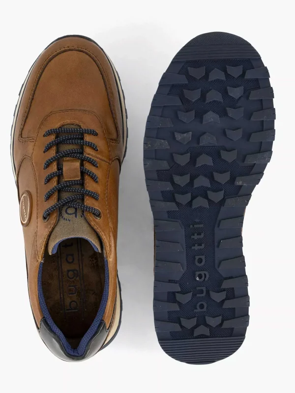 Heren Bugatti Cognac Sneaker Cirino