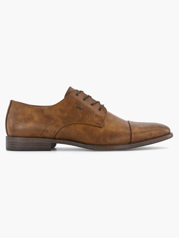 Heren AM SHOE Cognac Veterschoen