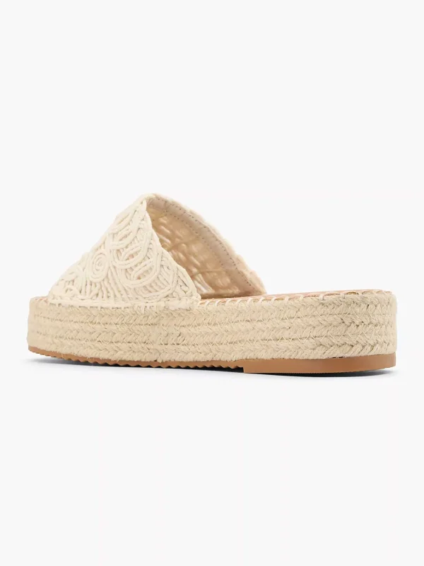 Dames Graceland Creme Platform Slipper