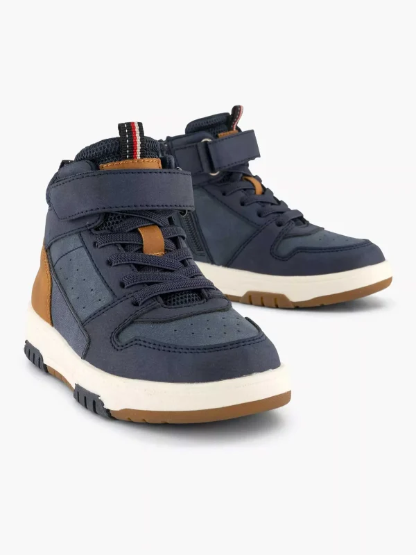 Kinderen Vty Donkerblauwe Hoge Sneaker