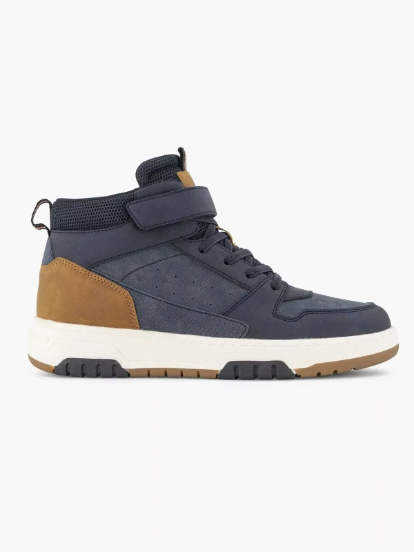 Kinderen Vty Donkerblauwe Hoge Sneaker