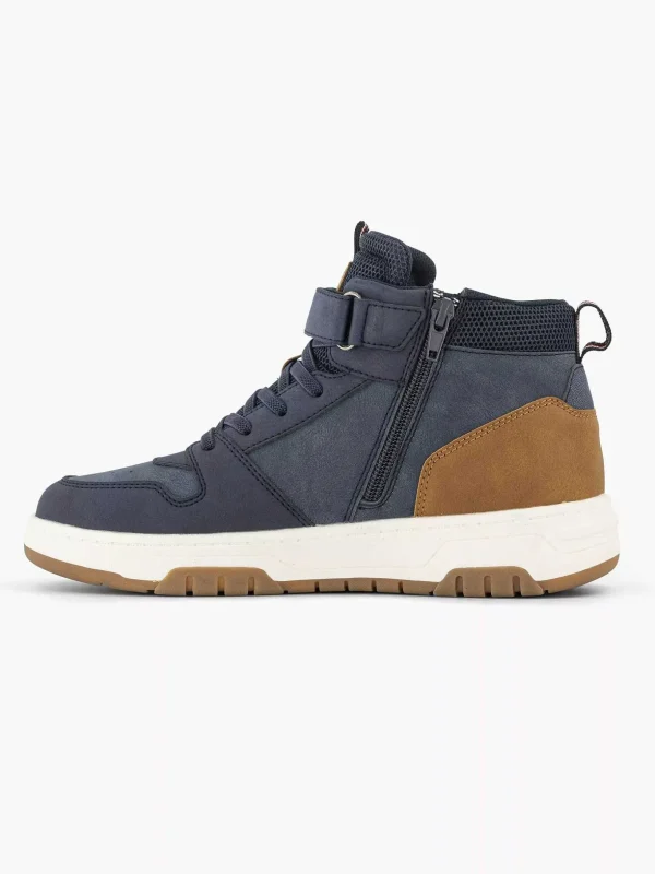 Kinderen Vty Donkerblauwe Hoge Sneaker