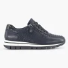 Dames Medicus Donkerblauwe Leren Comfort Sneaker