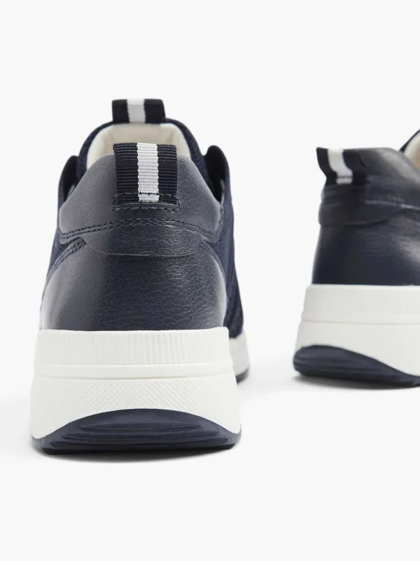 Dames Medicus Donkerblauwe Leren Comfort Sneaker