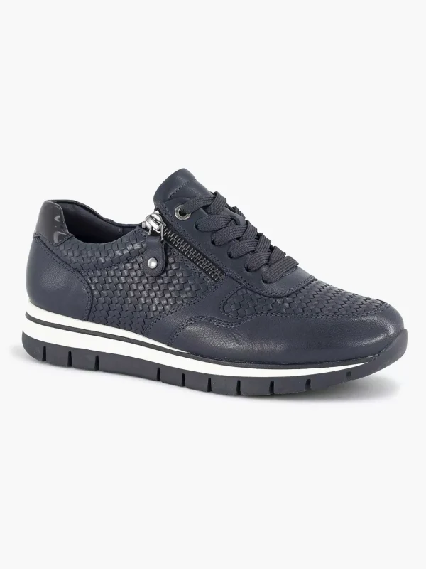 Dames Medicus Donkerblauwe Leren Comfort Sneaker