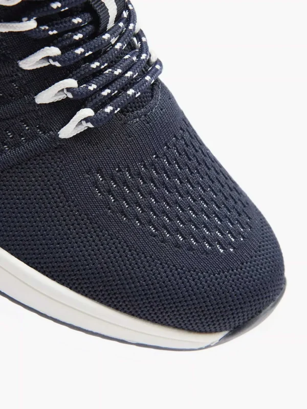 Dames Medicus Donkerblauwe Leren Comfort Sneaker