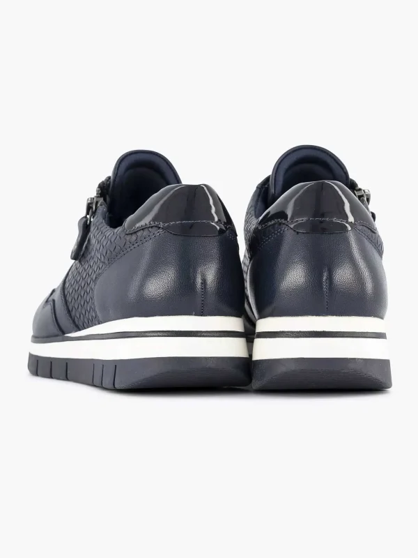 Dames Medicus Donkerblauwe Leren Comfort Sneaker