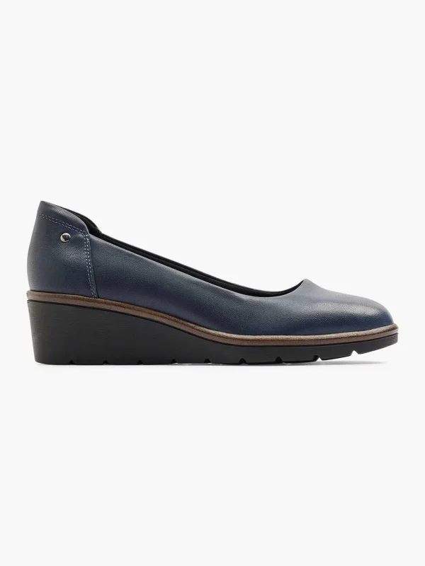 Dames Graceland Donkerblauwe Pump Sleehak
