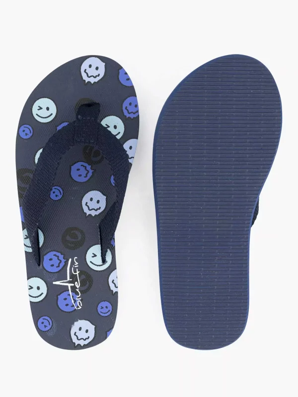 Kinderen Blue Fin Donkerblauwe Teenslipper Smiley