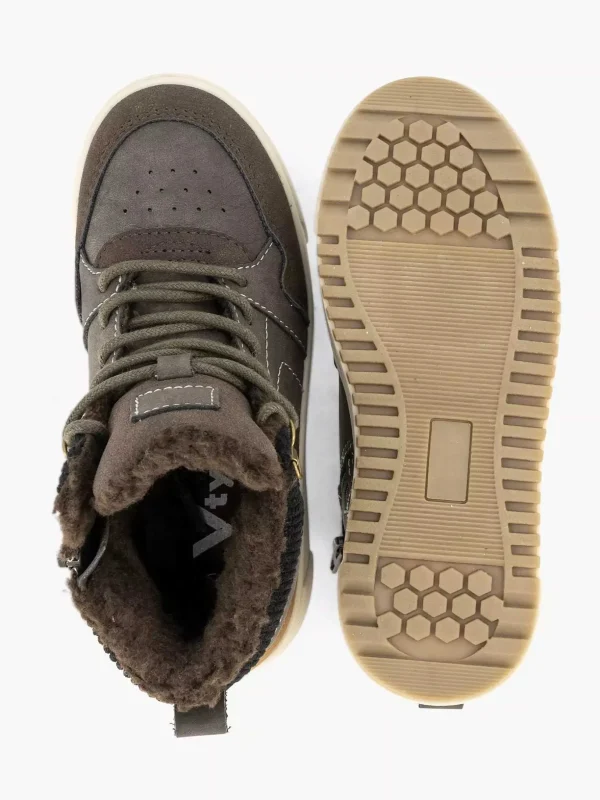 Kinderen Vty Donkerbruine Hoge Sneaker