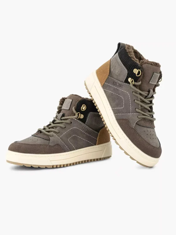 Kinderen Vty Donkerbruine Hoge Sneaker