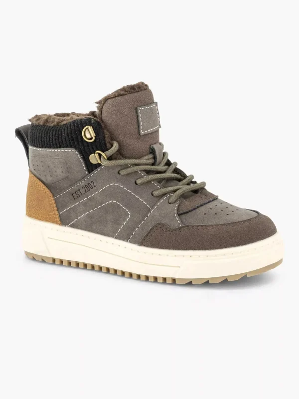 Kinderen Vty Donkerbruine Hoge Sneaker