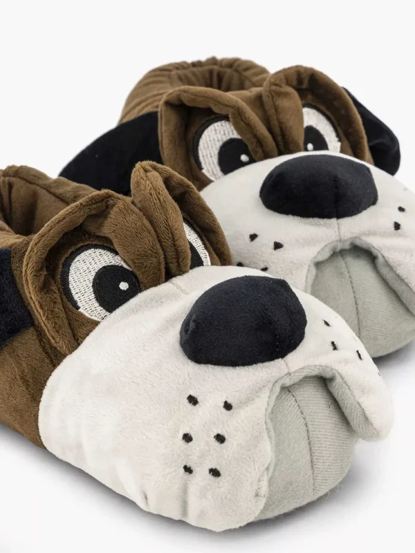 Kinderen Vty Donkerbruine Pantoffel Hond