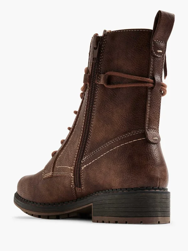 Dames Easy Street Donkerbruine Veterboot