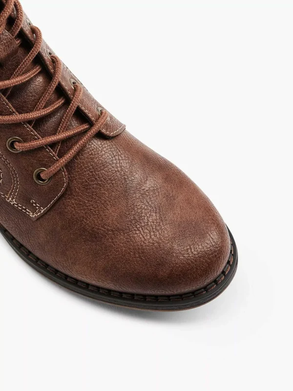 Dames Easy Street Donkerbruine Veterboot