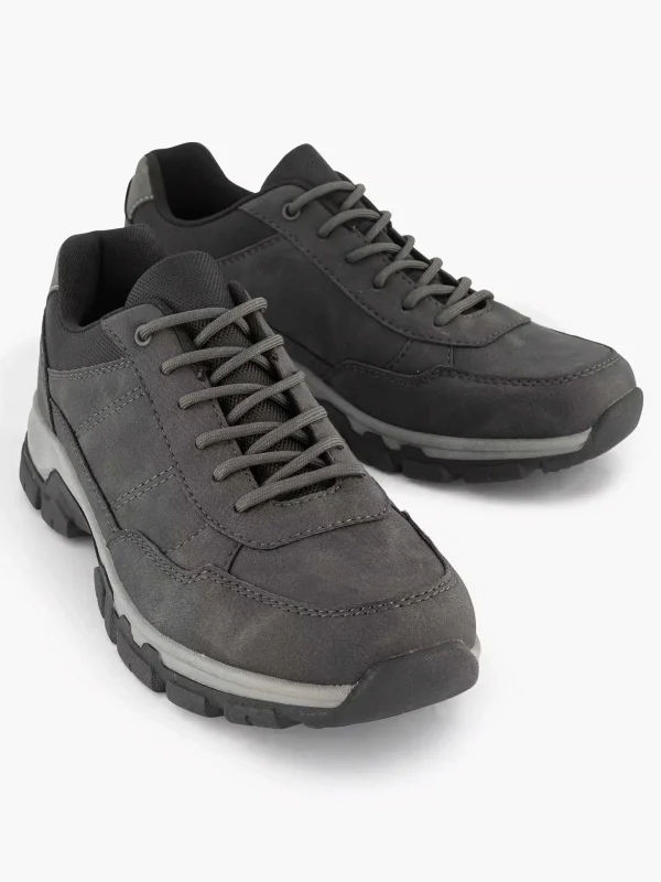 Heren Easy Street Donkergrijze Comfort Sneaker