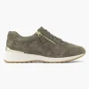 Dames Medicus Donkergroene Leren Comfort Sneaker