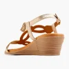 Dames Easy Street Gouden Comfort Sandalette