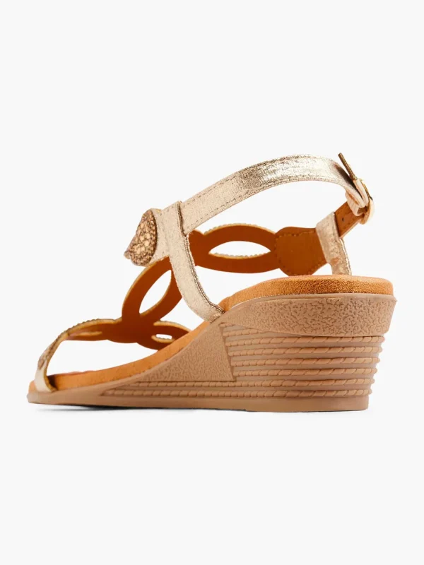 Dames Easy Street Gouden Comfort Sandalette