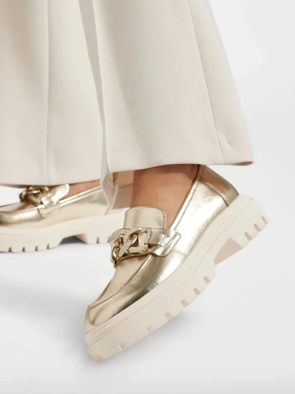 Dames Oxmox Gouden Metallic Chunky Loafer