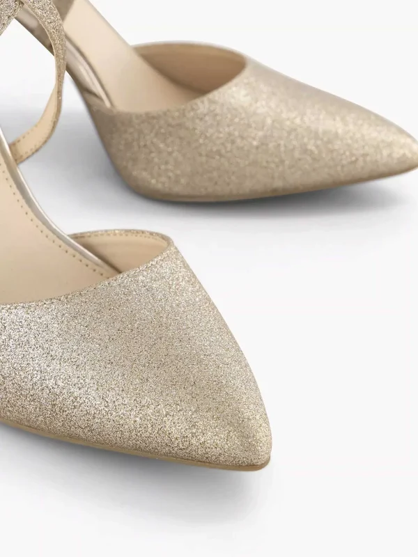 Dames Graceland Gouden Pump Glitter