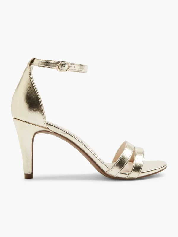 Dames Graceland Gouden Sandalette Metallic
