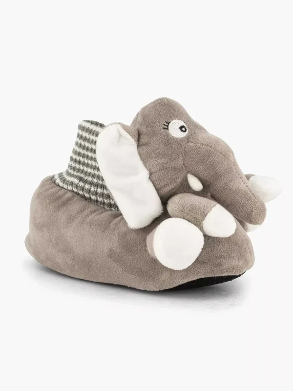 Kinderen Bobbi-Shoes Grijze Pantoffel Olifant