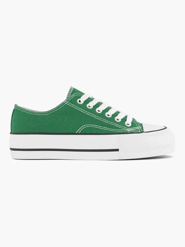 Dames Graceland Groene Canvas Sneaker