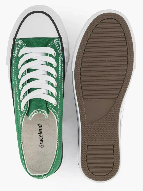 Dames Graceland Groene Canvas Sneaker