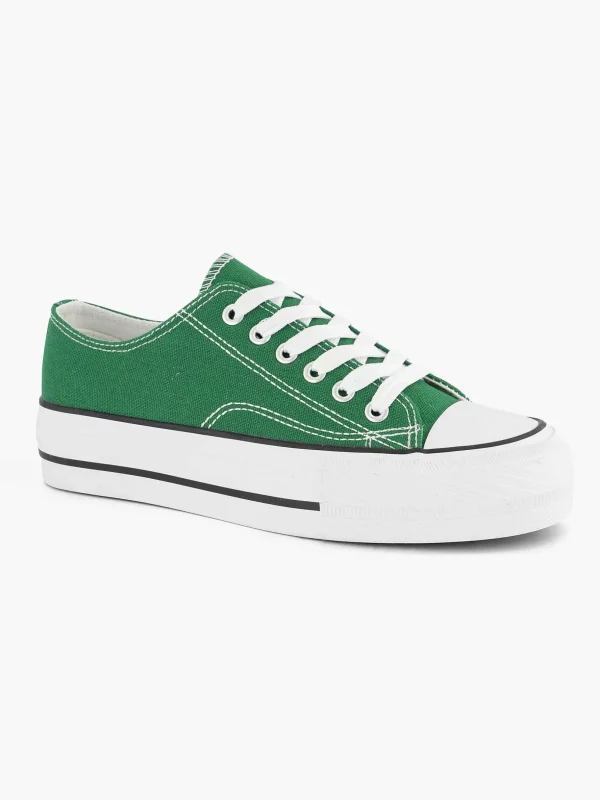 Dames Graceland Groene Canvas Sneaker