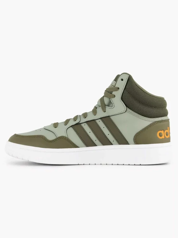 Heren adidas Groene Hoops 3.0 Mid