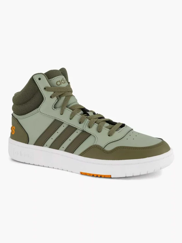 Heren adidas Groene Hoops 3.0 Mid